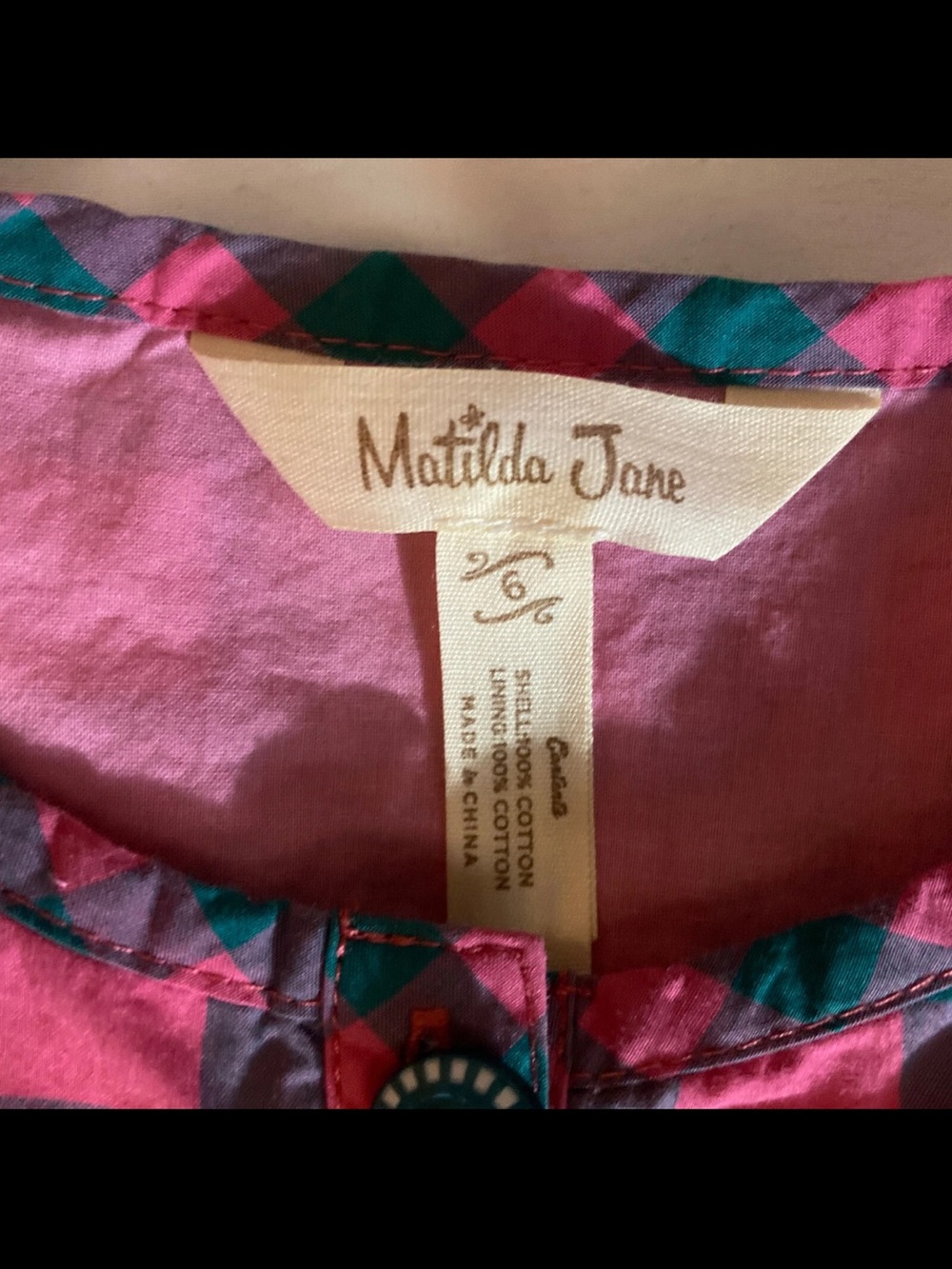 Matilda Jane Pink and Teal Patterned Dress - Picture 2 of 8